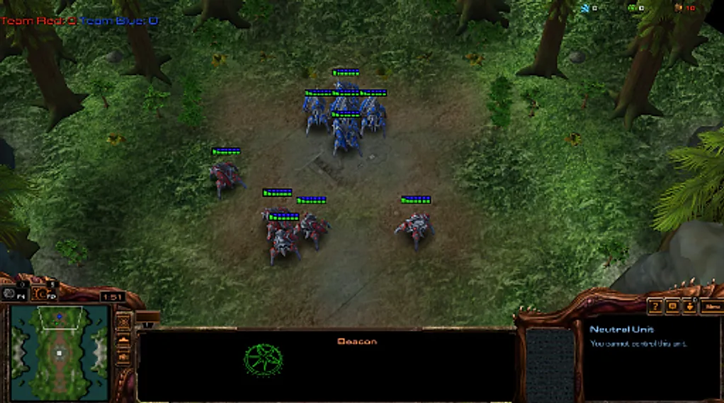 Fruit Punch AI StarCraft II mini-game visualization